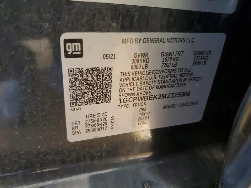 2021 CHEVROLET SILVERADO C1500 CUSTOM  