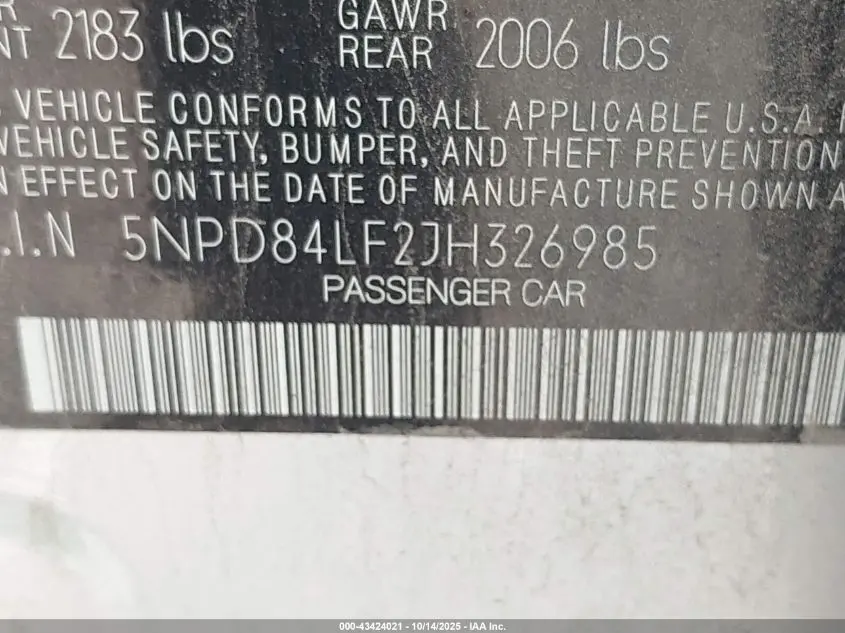 2018 HYUNDAI ELANTRA SEL