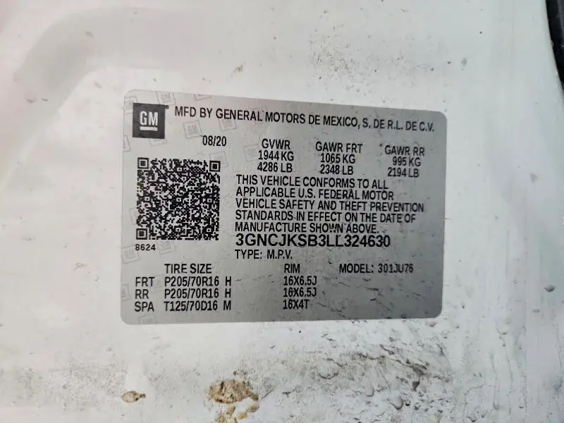 2020 CHEVROLET TRAX LS  
