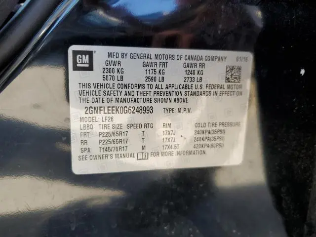 2016 CHEVROLET EQUINOX LS  