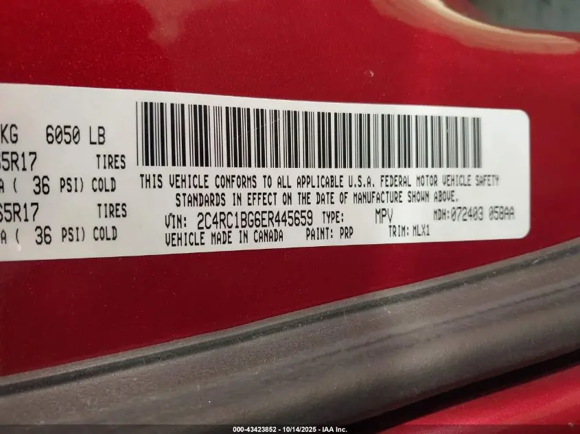 2014 CHRYSLER TOWN & COUNTRY TOURING