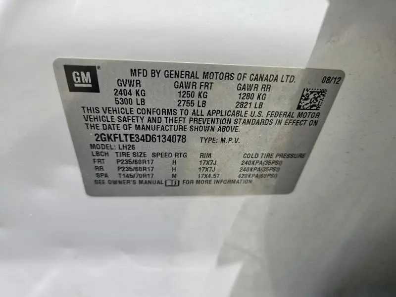 2013 GMC TERRAIN SLE  