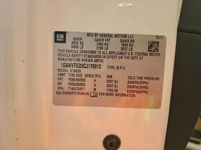 2012 GMC ACADIA DENALI  