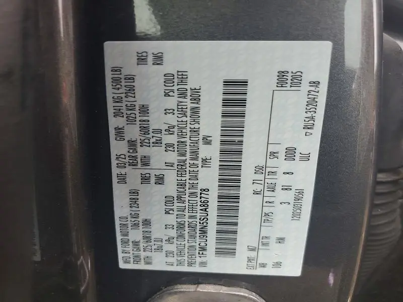 2025 FORD ESCAPE ST LINE  