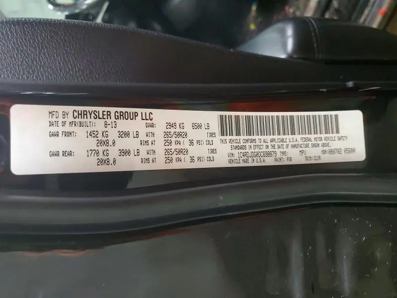 2013 DODGE DURANGO CREW  