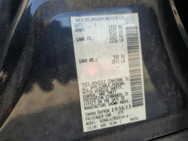 2013 NISSAN ALTIMA 2.5  