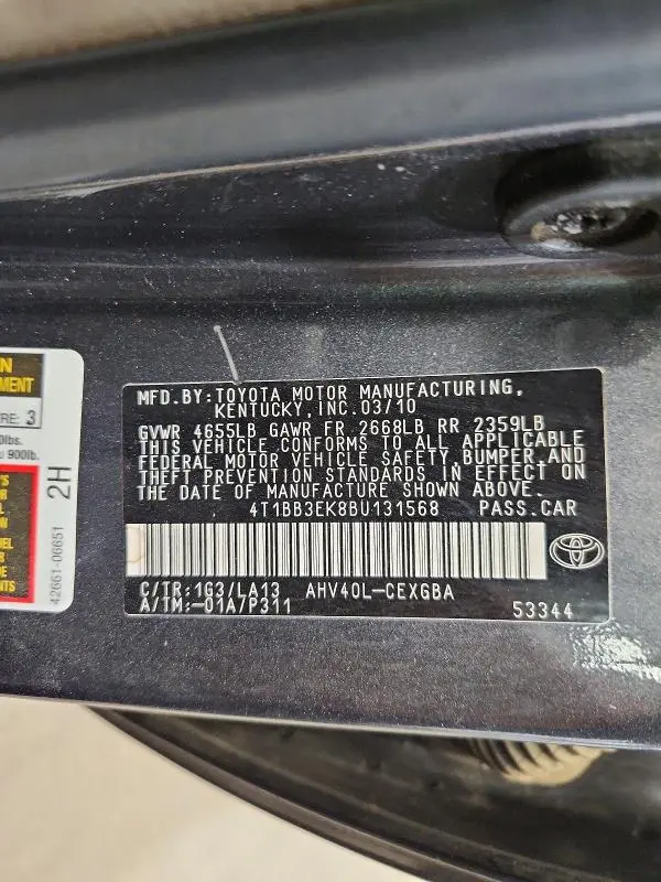 2011 TOYOTA CAMRY HYBRID  