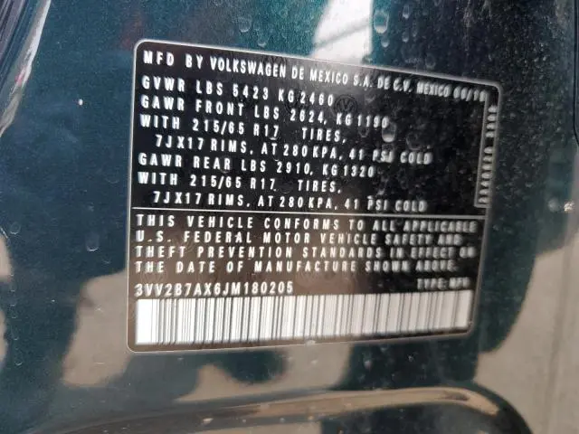 2018 VOLKSWAGEN TIGUAN SE  