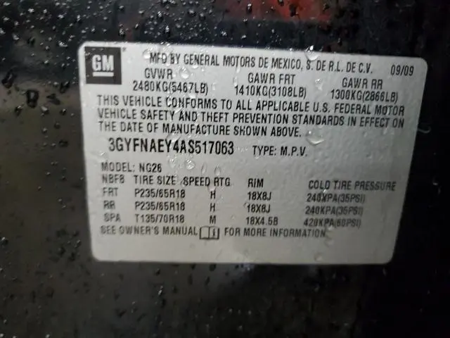 2010 CADILLAC SRX LUXURY COLLECTION  