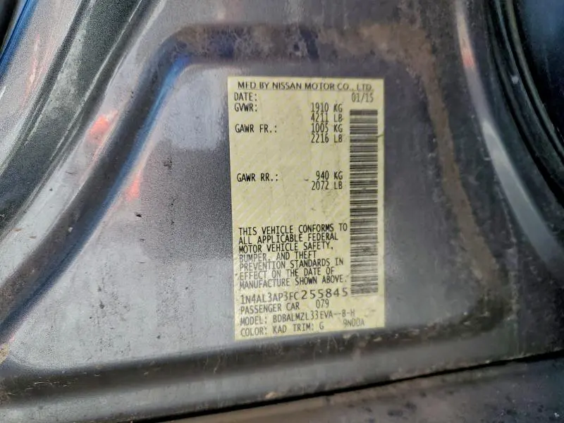 2015 NISSAN ALTIMA 2.5  