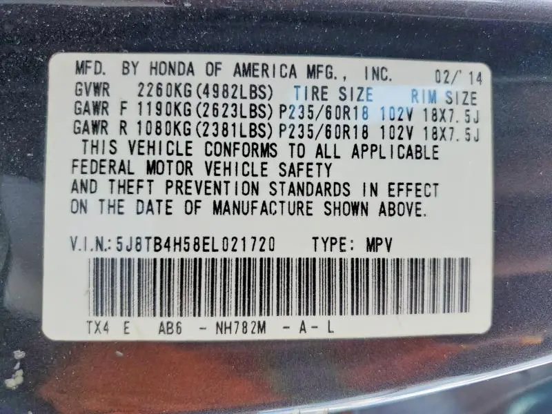 2014 ACURA RDX TECHNOLOGY  