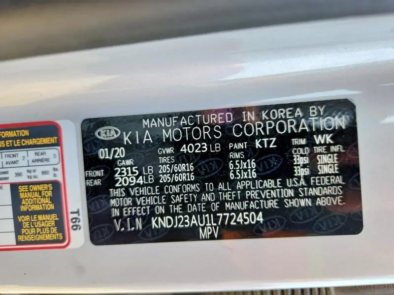 2020 KIA SOUL LX  