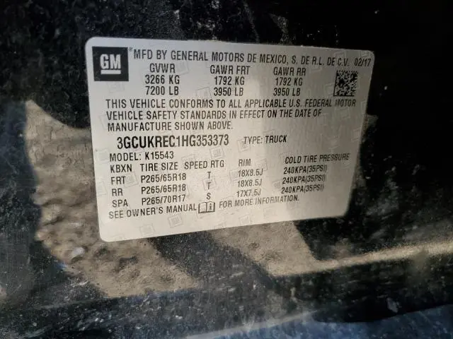 2017 CHEVROLET SILVERADO K1500 LT  