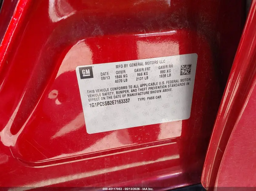 2014 CHEVROLET CRUZE 1LT AUTO