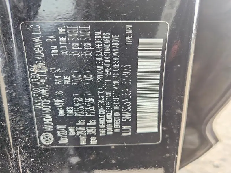 2010 HYUNDAI SANTA FE BASE  