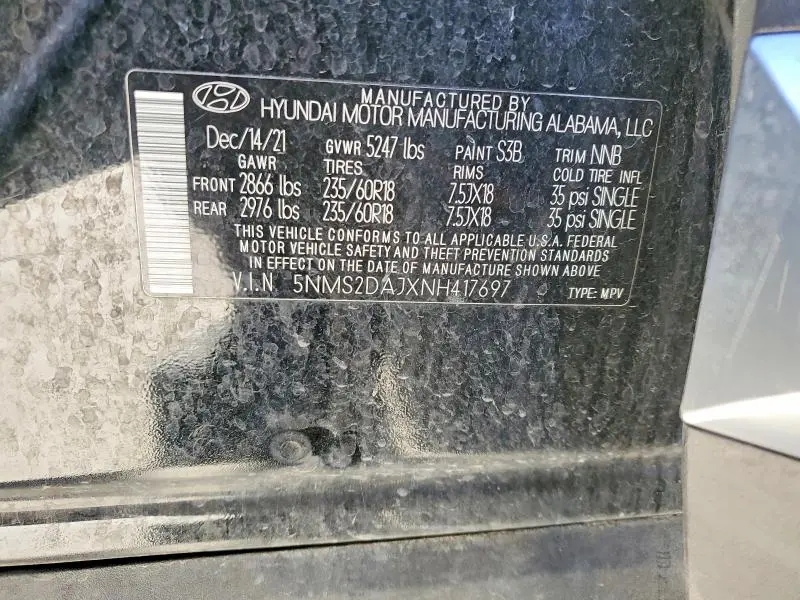 2022 HYUNDAI SANTA FE SEL  
