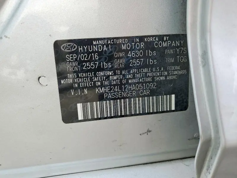 2017 HYUNDAI SONATA HYBRID  