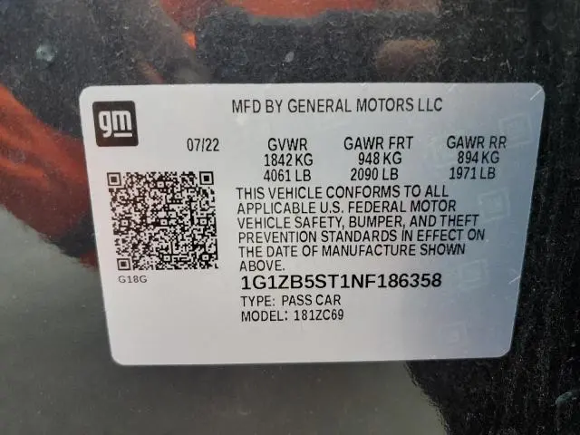 2022 CHEVROLET MALIBU LS  