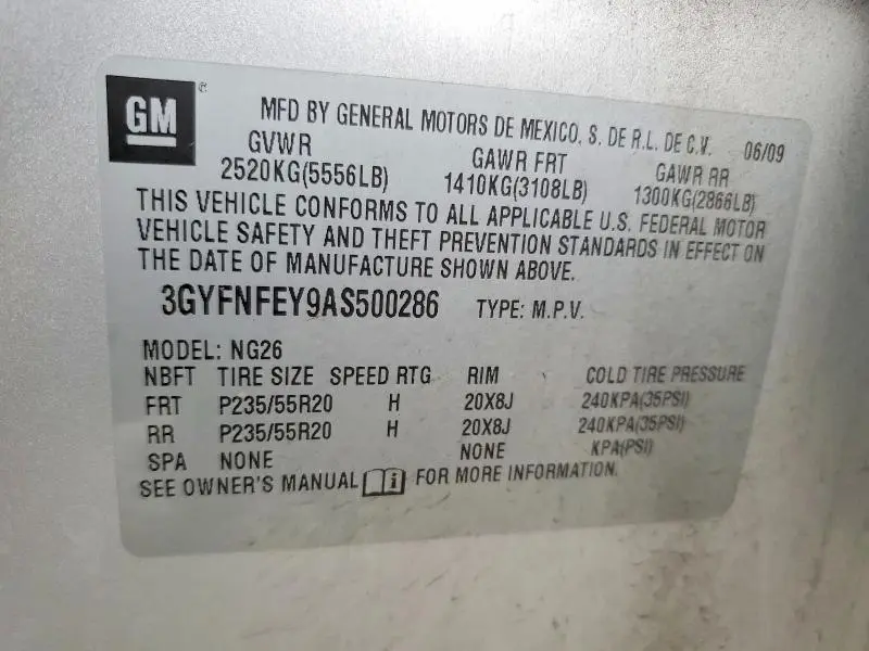 2010 CADILLAC SRX PREMIUM COLLECTION  