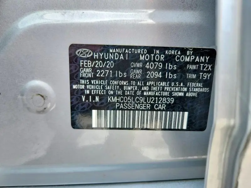 2020 HYUNDAI IONIQ LIMITED  