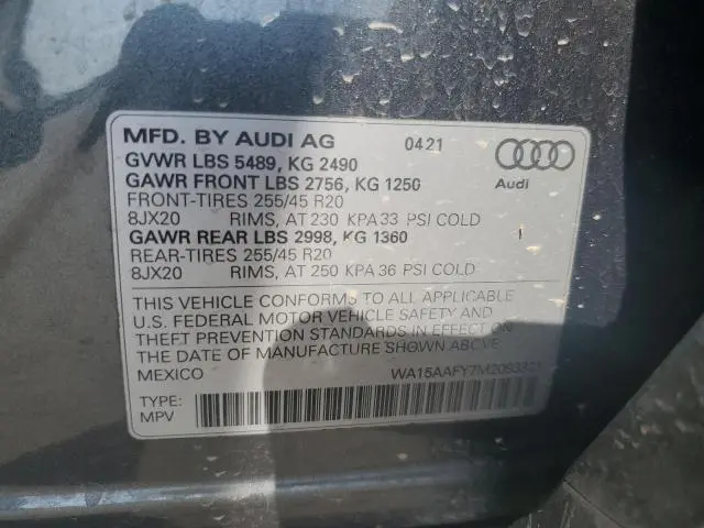 2021 AUDI Q5 SPORTBACK PREMIUM PLUS