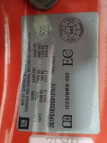 2012 CHEVROLET CAMARO LT  