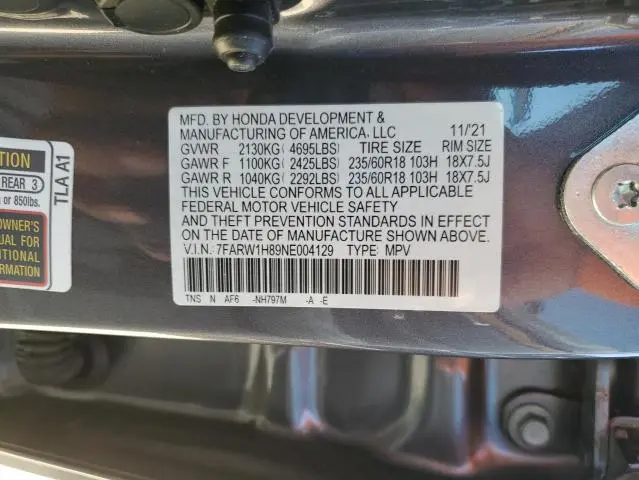 2022 HONDA CR-V EXL