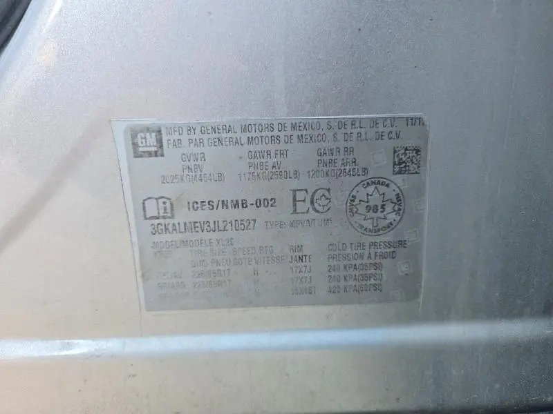 2018 GMC TERRAIN SLE  