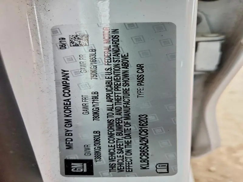 2019 CHEVROLET SPARK LS  