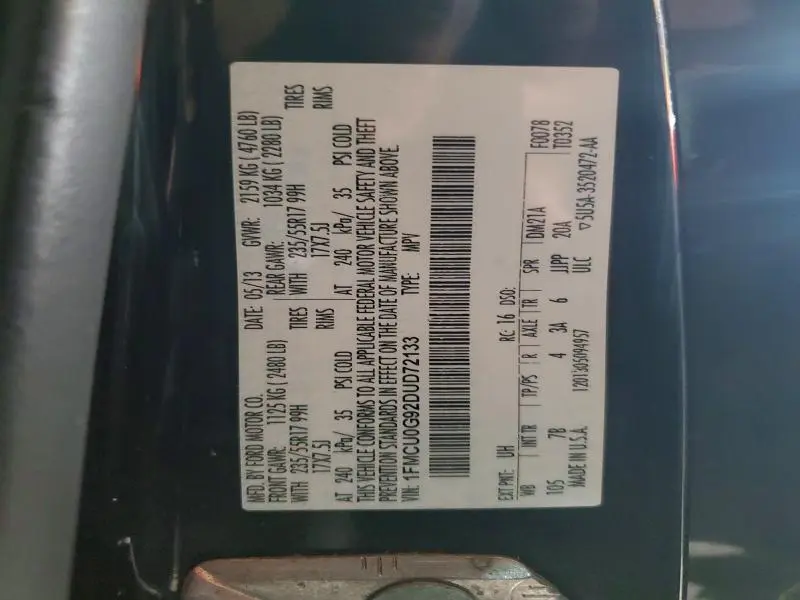 2013 FORD ESCAPE SE  