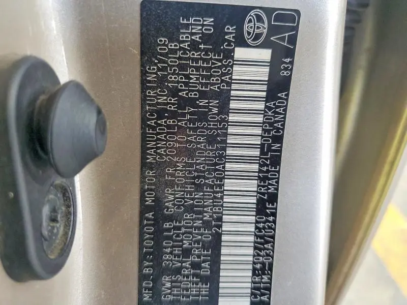 2010 TOYOTA COROLLA LE  