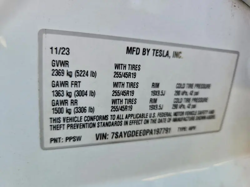 2023 TESLA MODEL Y   