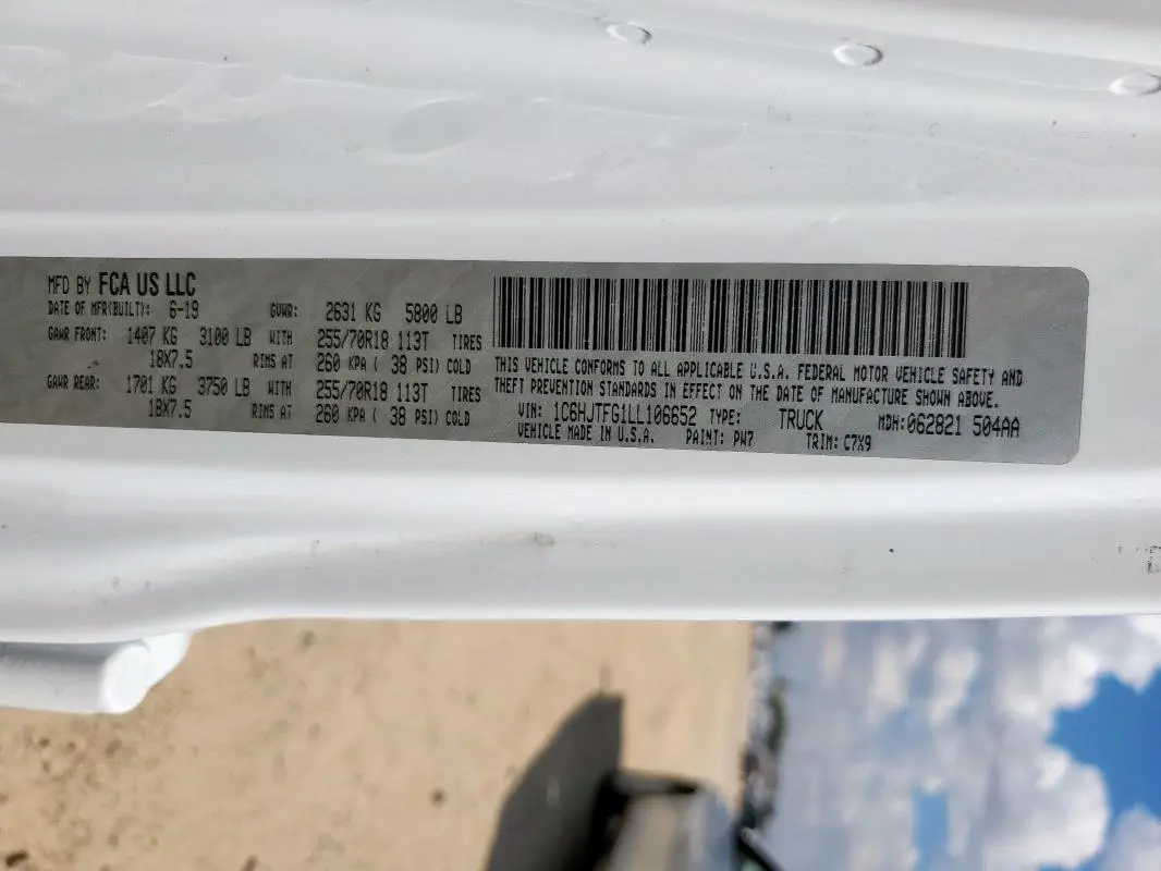 2020 JEEP GLADIATOR OVERLAND  