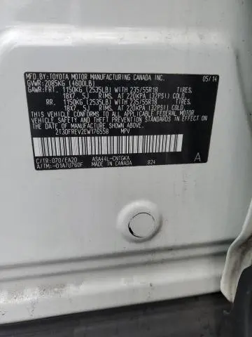 2014 TOYOTA RAV4 LIMITED