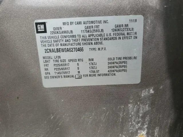2010 CHEVROLET EQUINOX LS  