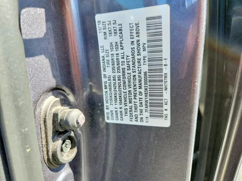 2019 HONDA CR-V EXL  