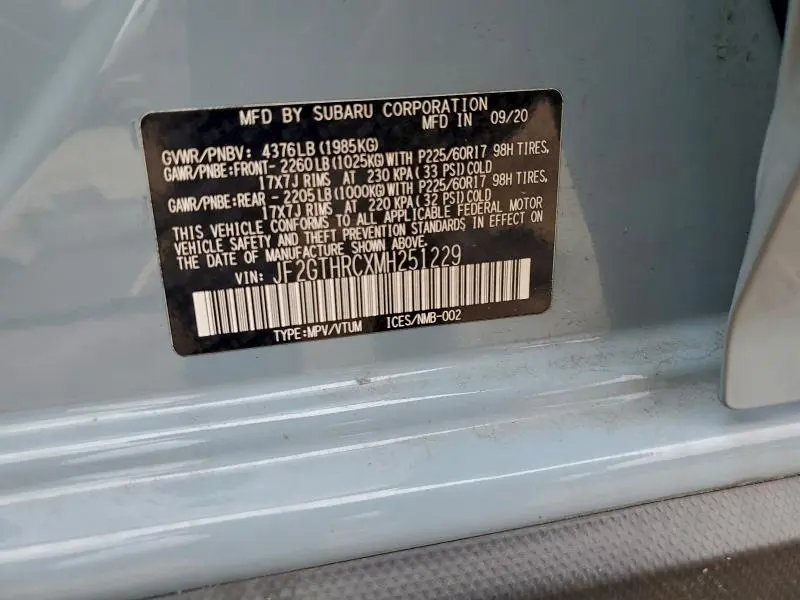 2021 SUBARU CROSSTREK SPORT  