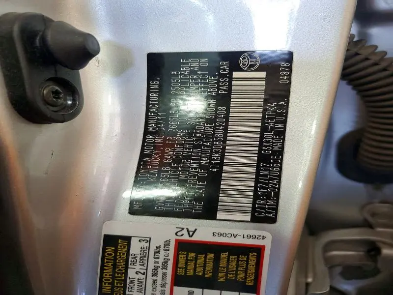 2011 TOYOTA AVALON LIMITED  