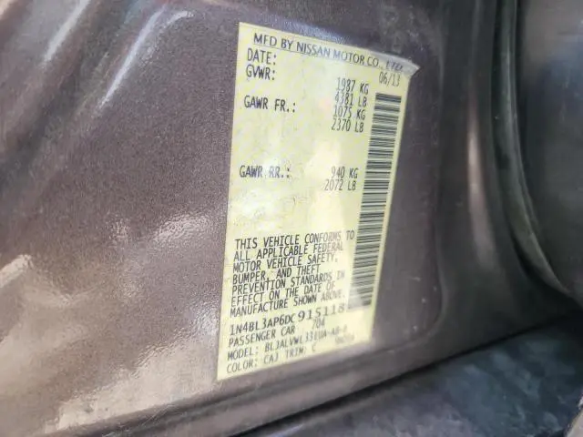 2013 NISSAN ALTIMA 3.5 S  