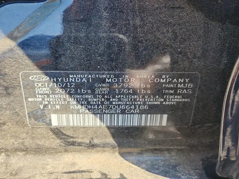 2013 HYUNDAI ELANTRA GLS  