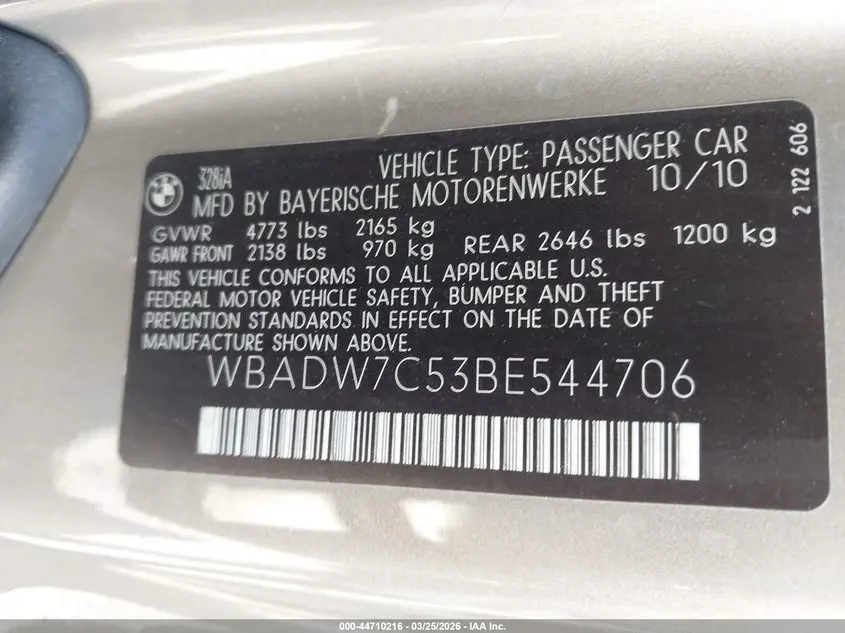2011 BMW 328I  