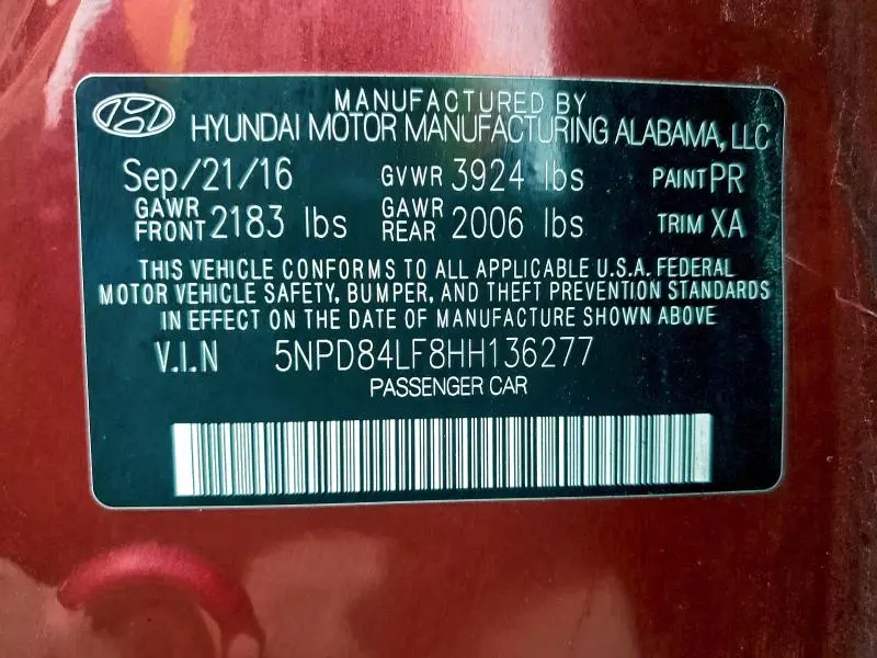 2017 HYUNDAI ELANTRA   