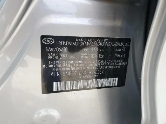 2020 HYUNDAI ELANTRA SE  