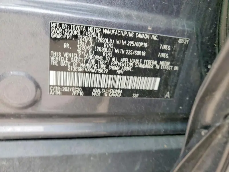 2021 TOYOTA RAV4 XSE  