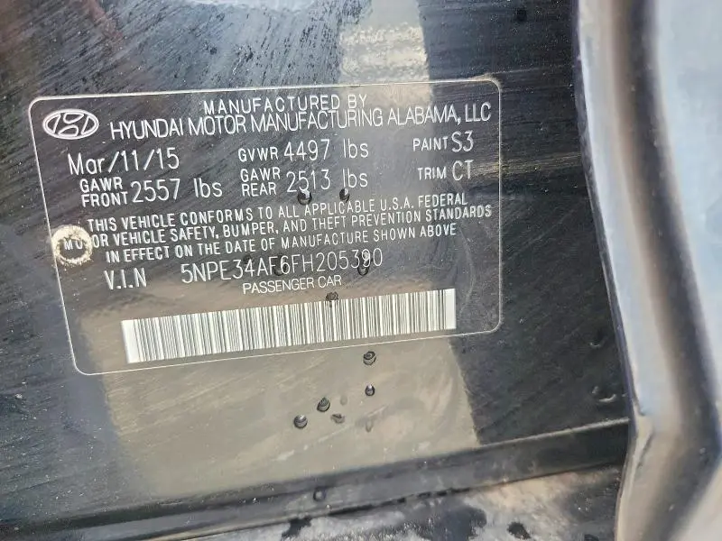2015 HYUNDAI SONATA LIMITED  