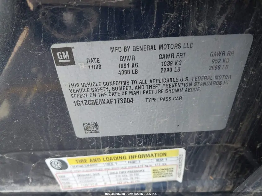 2010 CHEVROLET MALIBU LT