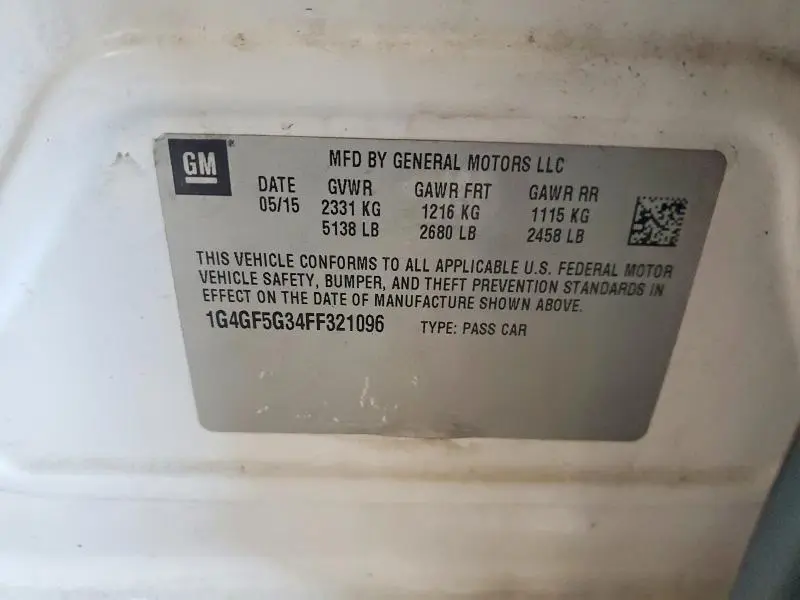 2015 BUICK LACROSSE PREMIUM  