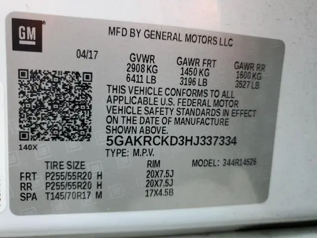 2017 BUICK ENCLAVE 