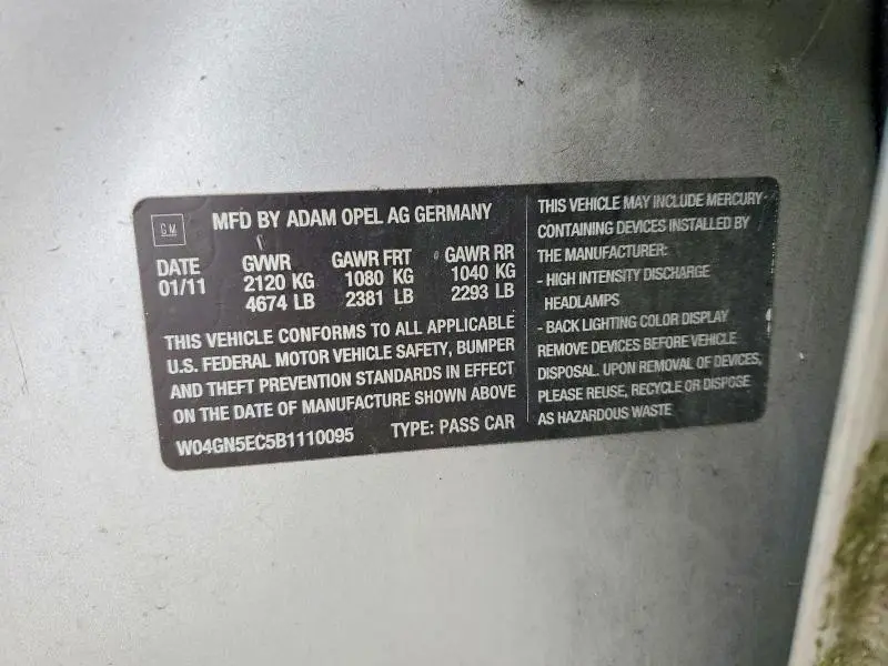 2011 BUICK REGAL CXL  