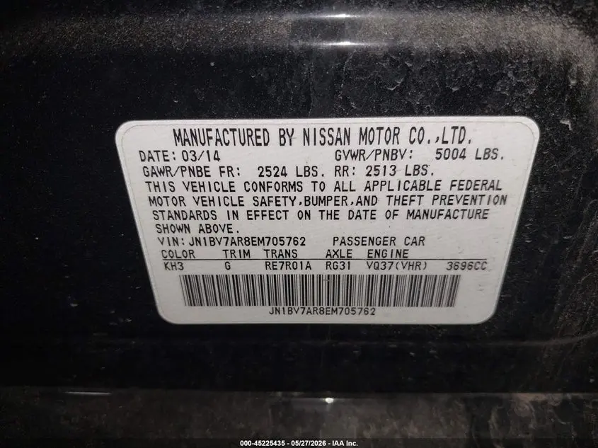 2014 INFINITI Q50 PREMIUM